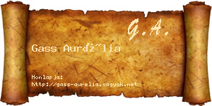 Gass Aurélia névjegykártya